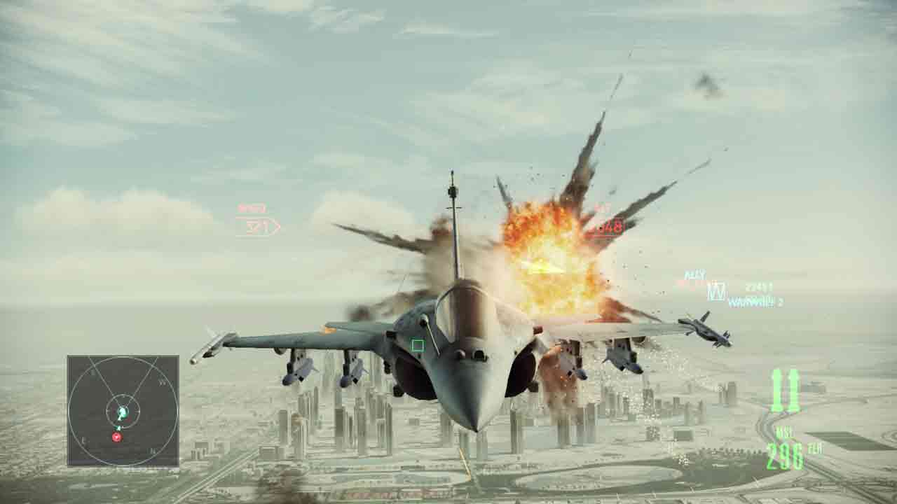 Plane Crashing enemy - Ace Combat Assault Horizon