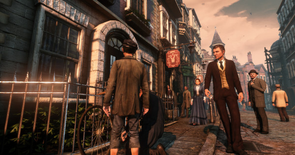 Sherlock Holmes walking on Street