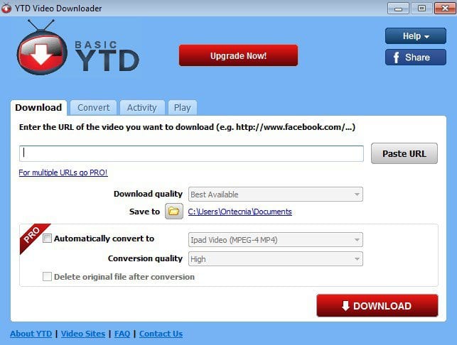 YOUTUBE VIDEO DOWNLOADER PRO FOR WINDOWS 7/8/10 32/64 BIT