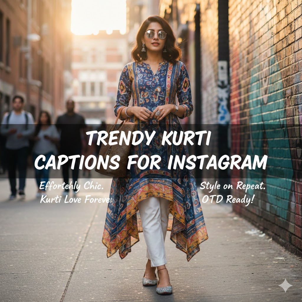 Trendy Kurti Captions for Instagram