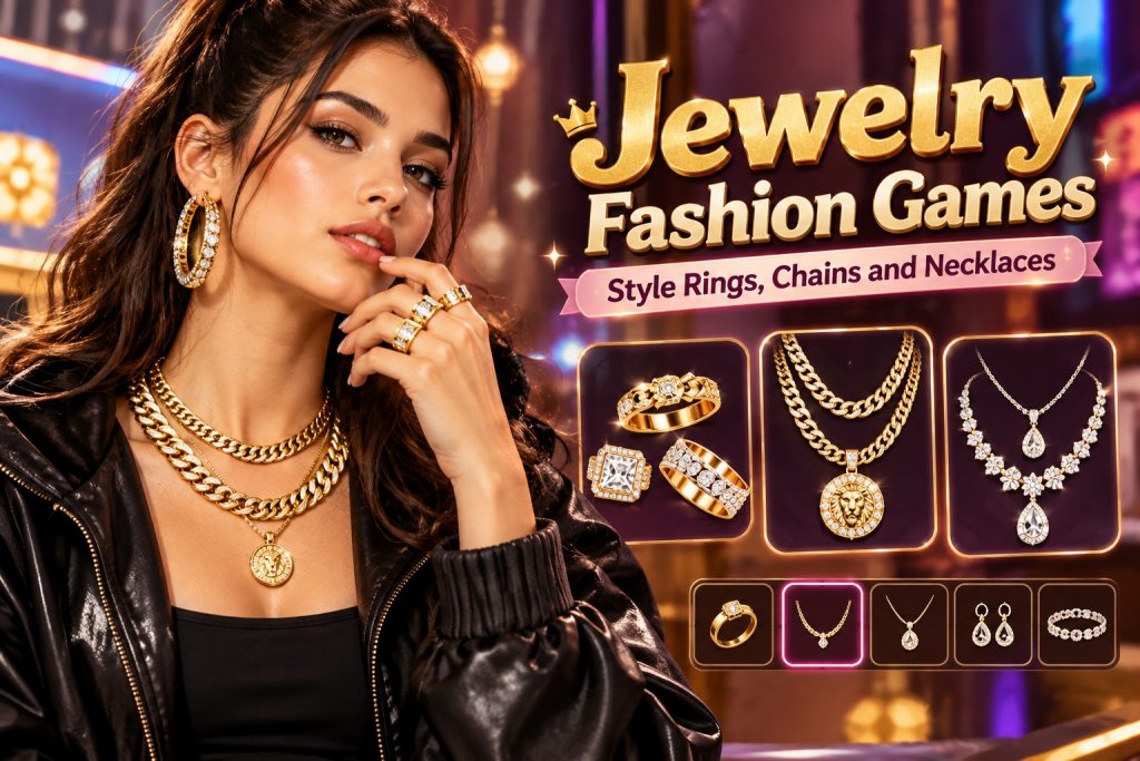 Jewelry Fashion Games: Style Rings, Chains and Necklaces